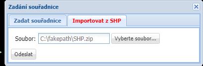 Import z SHP souboru Zákresy lze naimportovat jednotlivé i hromadně ze souboru formátu SHP Zákresy se automaticky ořežou o již existující zákresy a vnější hranice DPB Importované zákresy se přiřadí