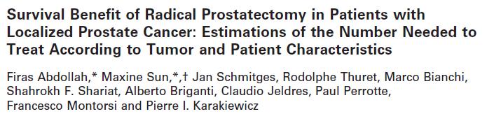 Lze definovat vhodného pacienta s HR tumorem k radikální prostatektomii?