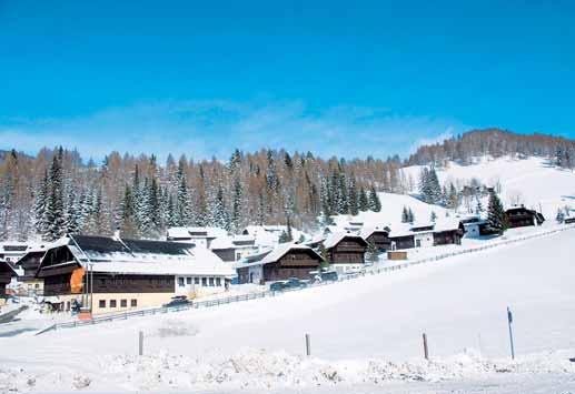 Kleinkirchheim - lokalita St. Oswald, centrum lokality St. Oswald, resp. Bad Kleinkirchheim - max. 700 m, resp. max. 4,5 km, skiareál Bad Kleinkirchheim - max. 400 m, skibus - max.