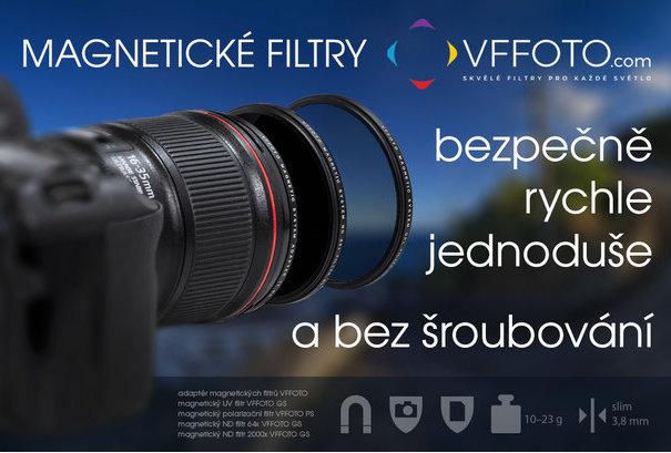 Magnetické filtry Zajímavá alternativa ke klasickým šroubovacím fotofiltrům. Snadná a velmi rychlá možnost výměny filtrů.