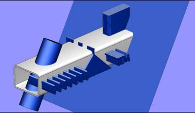 Software tvoří tři moduly: 3D-Designer Vývoj technologie Řízení výroby Vývoj technologie Po konstrukci obrobku software automaticky vytvoří odpovídající proces řezání tím, že optimalizuje pořadí