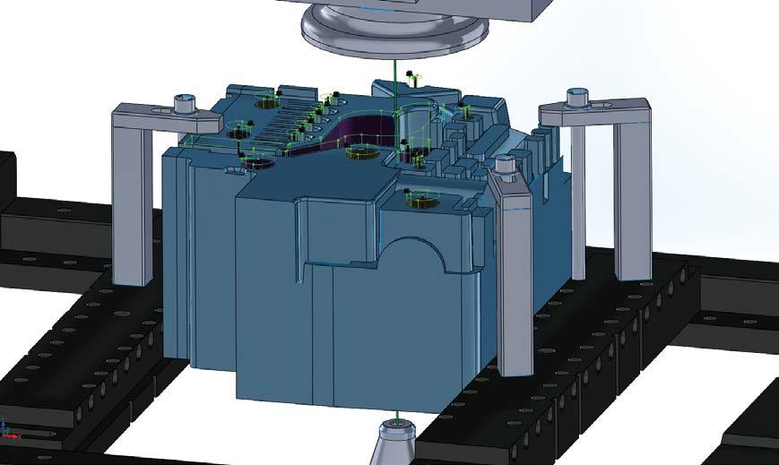 10 OPTICAM 3D SIMULACE ZOBRAZENÍ ŘEZNÝCH DRAH LEPŠÍ KONTROLA Byla přidána 3D simulace s odběrem materiálu pro kontrolu bezpečné dráhy nástroje.