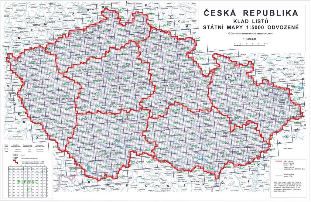 Mapy velkých měřítek Státní mapa 1:5000 Státní mapa