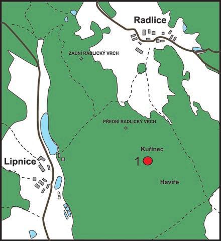 Radlice Havíře Směrem na SV, na protější straně Rudoleckého prolomu, se na Radlickém vrchu v místech zvaných Havíře nachází výrazné pozůstatky po dolování