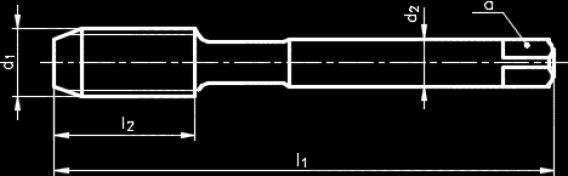 Strojní závitník s přímou drážkou a lamačem KATALOGOVÉ ČÍSLO: 3510 Strojní závitník pro metrický a jemný