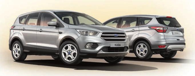 FORD KUGA Stupně výbavy Motory 1,5l EcoBoost s výkonem 120 k (88 kw) manuální převodovka Trend Hlavní prvky standardní