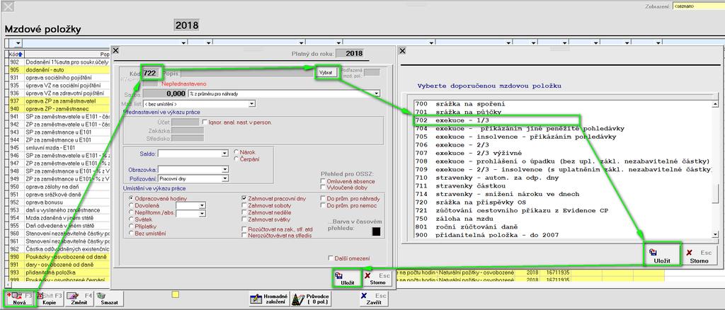 Takto získáte novou mzdovou položku, která se v rámci výpočtu bude chovat správně.