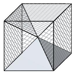 Objem jehlanu je roven jedné t etin sou inu obsahu podstavy a vý²ky Objem jehlanu se pomocí krychle dá ukázat je²t dal²ím zp sobem.