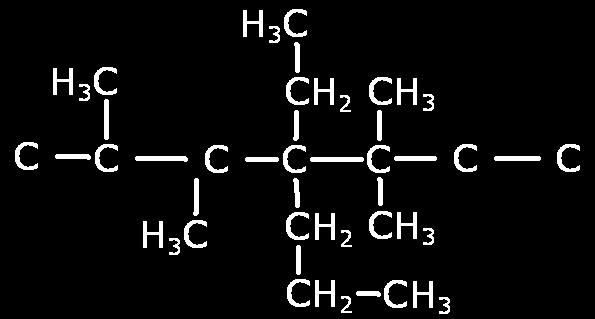 ? e) 4-ethyl-2,3,5,5-tetramethyl-4-propylheptan i) ii) 1 2 3