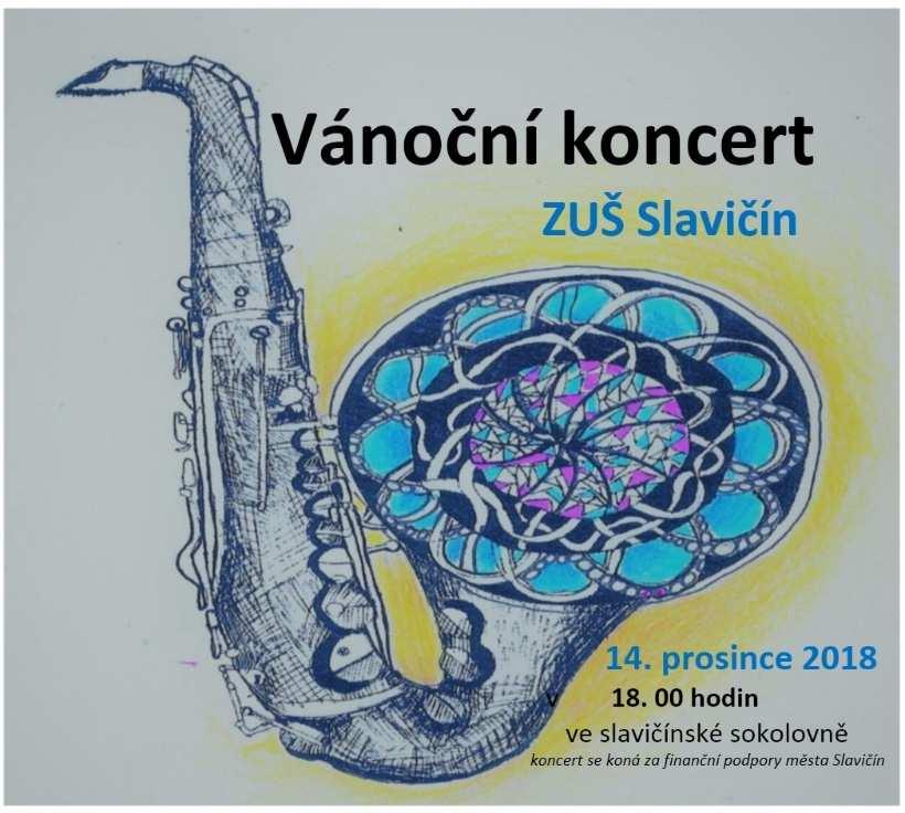 Srdečně Vás zveme na VÁNOČNÍ KONCERT ZUŠ SLAVIČÍN Pátek 14.