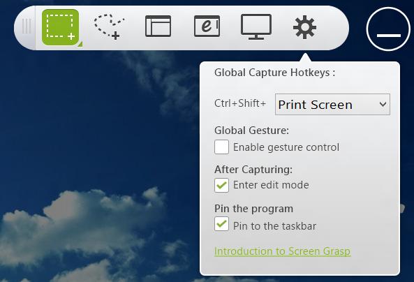 Acer Screen Grasp - 43 Č. Popis Zachycení webové stránky: Zachycení celé webové stránky 4 včetně částí stránky, které nejsou momentálně viditelné. 5 Zachycení celé obrazovky: Zachycení celé obrazovky.