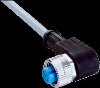 M12, 4-pinový, přímý, Kódování A Kabel: Kabel senzoru/aktuátoru, PVC, nestíněno, 2 m Hlava A: Zásuvka, M12, 4-pinový,