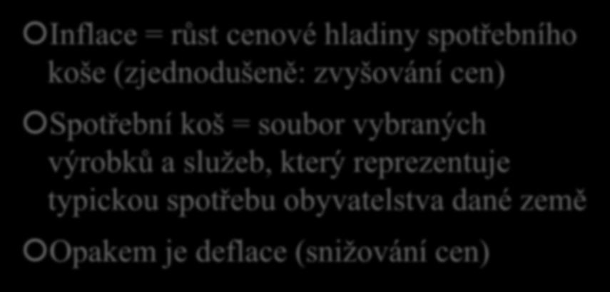 vybraných výrobků a služeb, který reprezentuje typickou