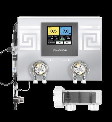 Měření a dávkování koncentrace chloru je ovládáno sondou REDOX potenciálu.