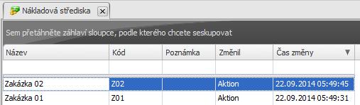 Obr. 1: Vytvoření nákladového střediska 3. Klikněte na tlačítko Uložit. 4.