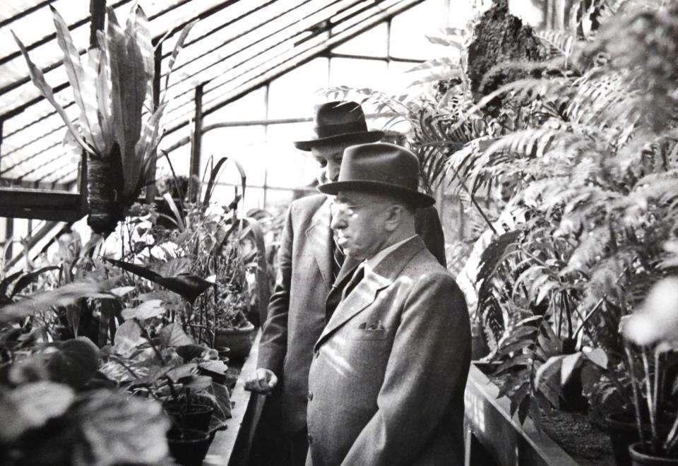 Návštěva botanické zahrady prezidentem Emilem