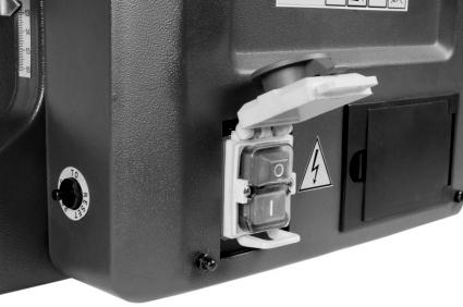 Elektrický vypíč Stroj se spouští zeleným vypíčem (č. 1 ), zastavuje se červeným tlačítkem (č. 2). "Stop" tlačítko znázorňuje tlačítko nouzového zastavení stroje(č. 3).