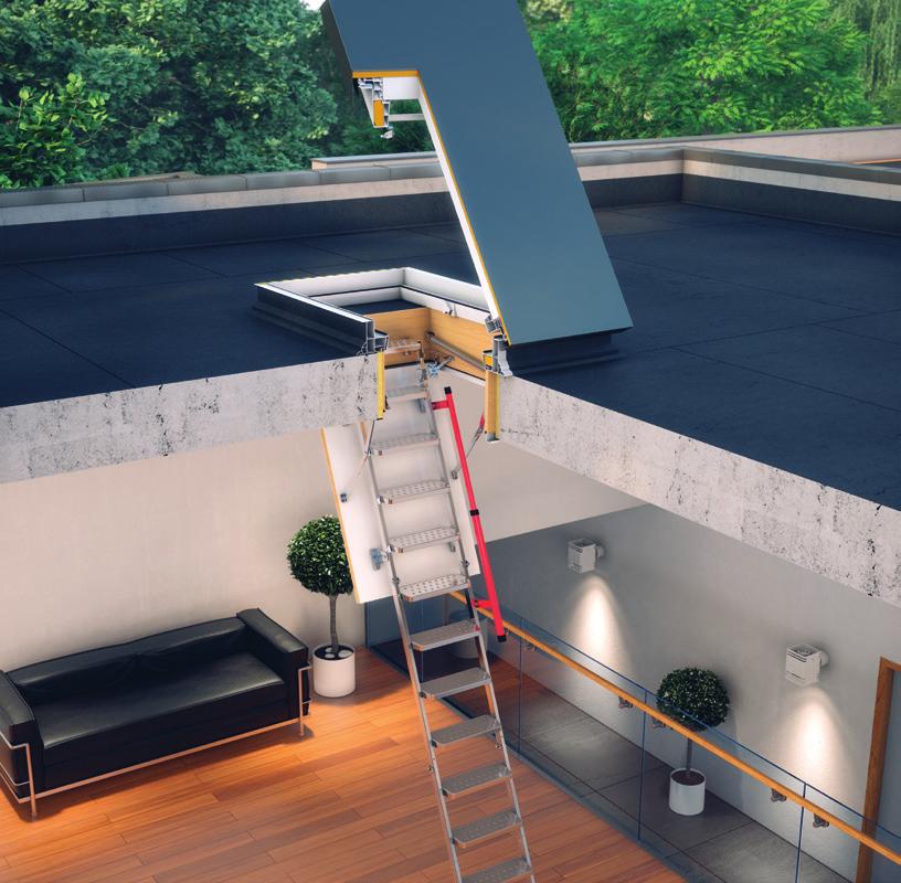 DRL LML VÝLEZ NA PLOCHOU STŘECHU DRL Výlez DRL je inovativním řešením pro pohodlný a bezpečný výstup na plochou střechu.