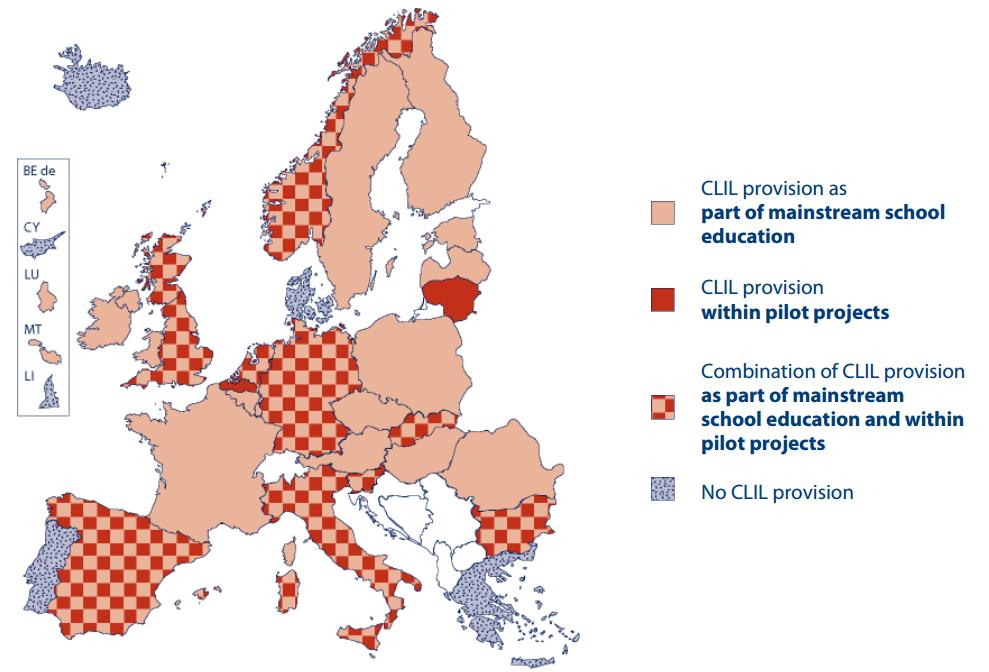 způsobem. CLIL je tedy možno chápat jako nový pedagogický přístup v celém vzdělávacím systému, přičemž v současnosti je v České republice hnán snahou obohatit jazykové vyučování.