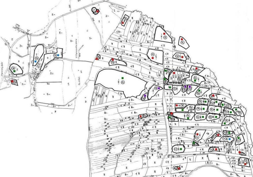 Kompletní mapa Postřekovských rybníků Postřekovské rybníky v roce