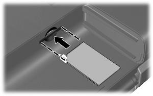 Vložení karty SIM UPOZORNĚNÍ: Aby nedošlo k poškození konektorů, nepoužívejte při vkládání karty SIM nepřiměřenou sílu. Vložení karty SIM: 1. Vypněte počítač.