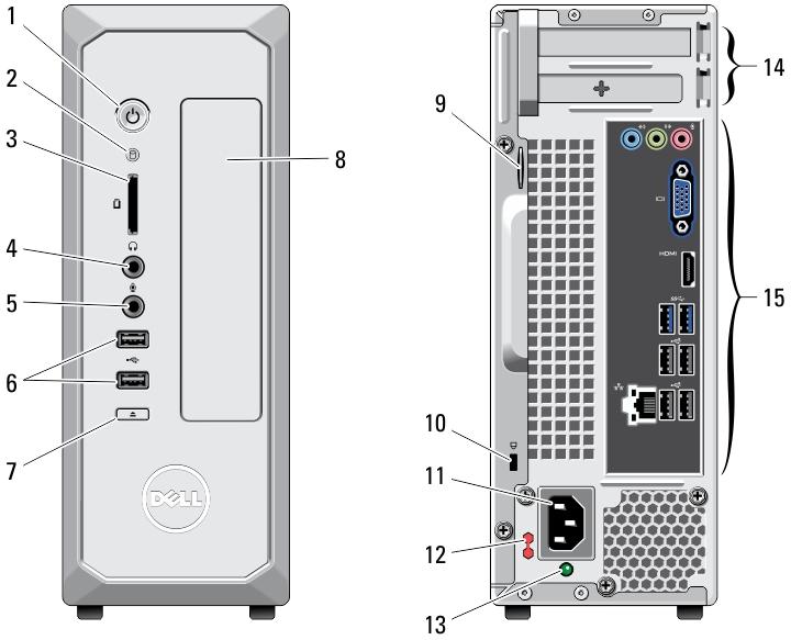 Dell Vostro 270S Informace o instalaci a funkcích O varováních VAROVÁNÍ: VAROVÁNÍ upozorňuje na možné poškození majetku a riziko úrazu