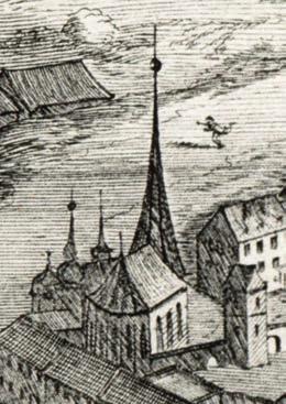 28 Zaniklý kostel sv. Petra a Pavla Křižkovského, Olomouc Nejstarší zpráva o kostele sv. Petra v Olomouci je z r. 1063, kdy při něm bylo obnoveno moravské biskupství.