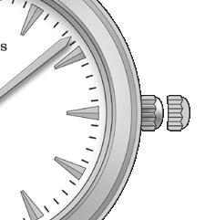 NASTAVENÍ ČASU VŠEOBECNÉ INFORMACE 295 Model s hodinovou a minutovou ručkou Dvoupolohová korunka Model s hodinovou a minutovou ručkou a datem Třípolohová korunka Platí pro všechny hodinky, které