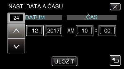 monitoru se přístroj vypne 2 Klepněte na NASTAVENÍ 2 Klepněte na OK, když se zobrazuje NASTAV DATUM/ČAS!