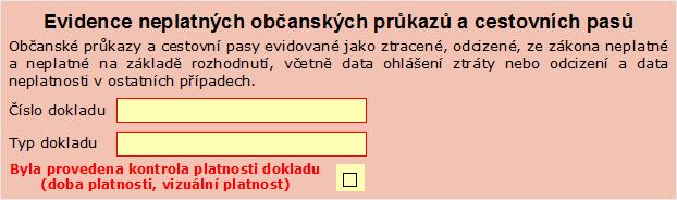 Zaškrtnutí políčka NE znamená, že žadatel žádá osobně. V tom případě musí předložit doklad totožnosti, ze kterého opíšete údaje do sekcí Identifikace žadatele a Trvalý pobyt nebo kontaktní adresa.