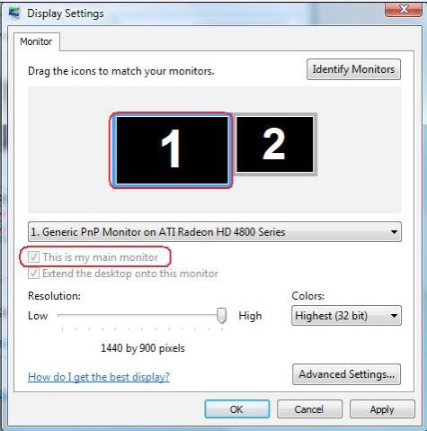(iii) Operační systém Windows 8 (i) Operační systém Windows Vista Zobrazit pracovní plochu pouze na : Zobrazí stav konkrétního monitoru.