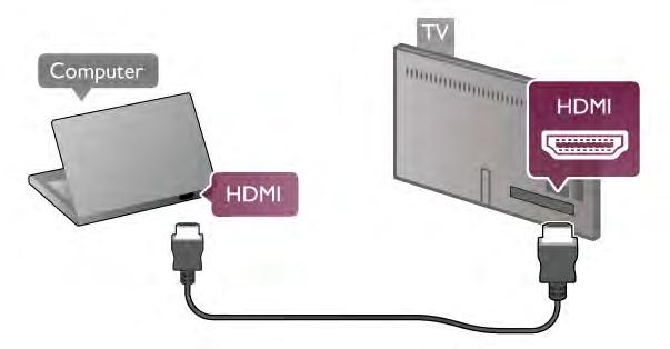 Sluchátka Můžete připojit sluchátka ke konektoru H na televizoru. Jedná se minikonektor 3,5 mm. Hlasitost sluchátek lze nastavit samostatně.