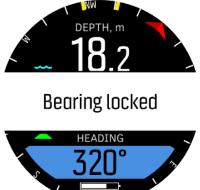3.7.2. Nastavení deklinace Před potápěním je nutné přizpůsobit nastavení deklinace kompasu lokalitě, ve které se nacházíte, aby byla zaručena přesnost kompasu.
