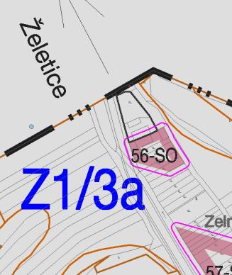 TAB. 2. ODŮVODNĚNÍ ZÁBORU ZPF lokalita Z1/2 55-SO navrhovaný způsob využití SO plochy smíšené obytné výměra celkem 1,4940 dopad do ZPF I. a II. třídy 0 obr.