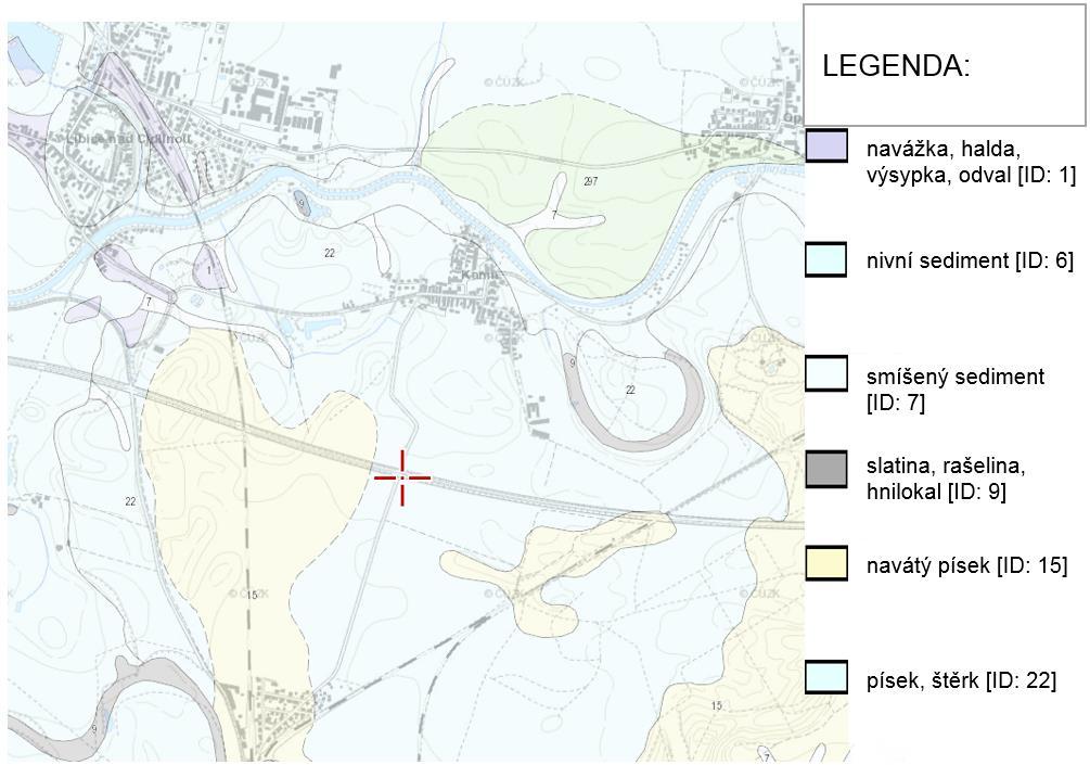 Obrázek 6- Geologická mapa ČR, M 1:50 000 [http://www.geologicke-mapy.cz/] 4 VARIANTA A V této variantě dojde ke zrušení tzv.