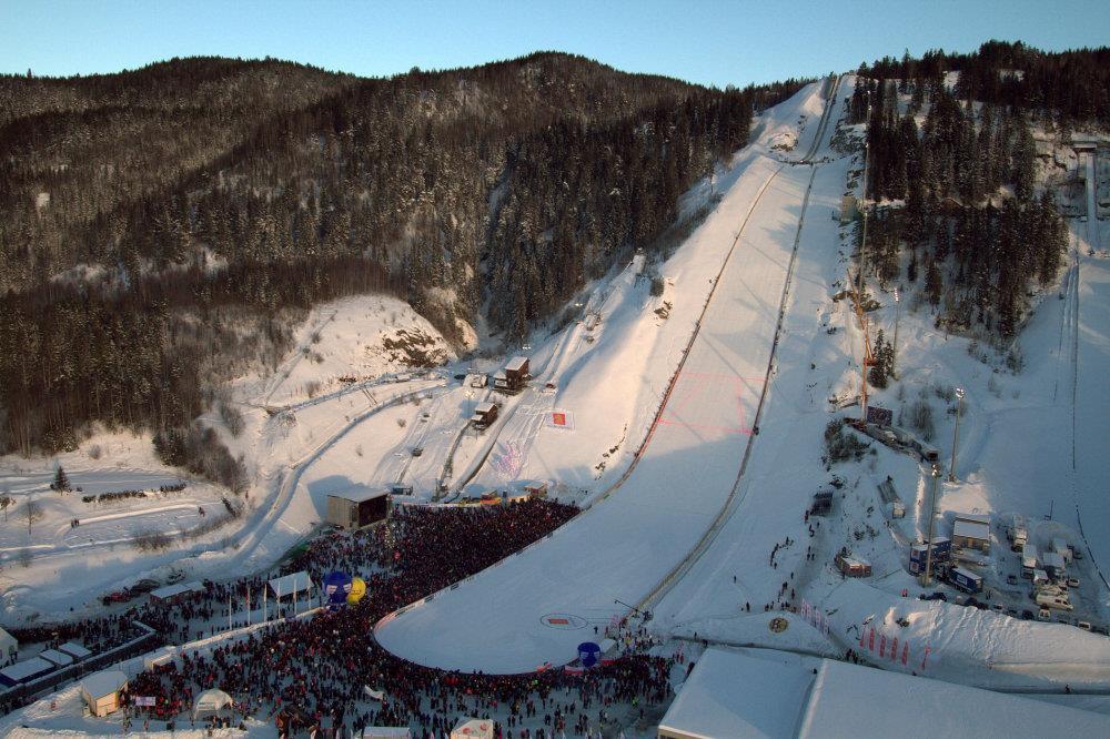 Skokanský můstek Kulm Největší