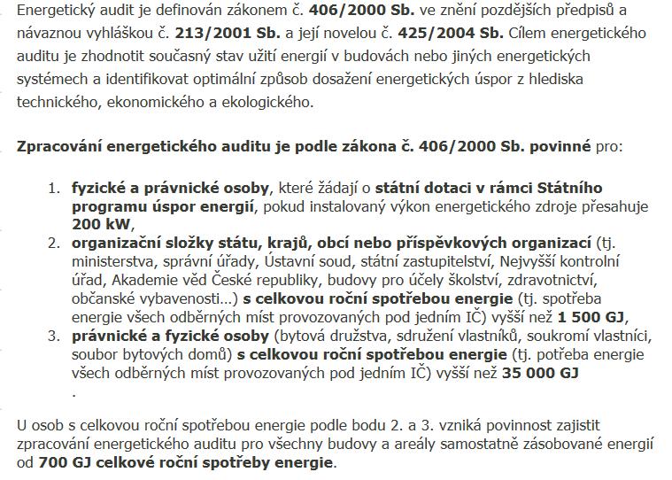 5. ZÁVĚR Pro odběrná místa s celkovou spotřebou energií přes 290 000 kwh/rok (278 000 kwh/rok pro dodávkové teplo) cca 1000 GJ/rok je vypracována podrobná analýza spotřeby a nákladů příloha č.