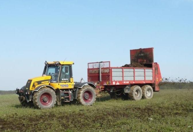 Tabulka č. 5.47. - Fastrac 3185 a HTS 14.04 při hnojení chlévskou mrvou Fastrac 3185 + Annaburger HTS 14.