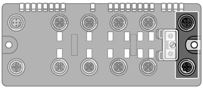 Schéma zapojení Ethernet Sběrnicový kabel (IP67, například):rssd RSSD