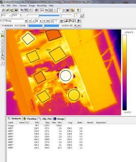 Při pořizování snímků uživatel nastavuje následující parametry: emisivita povrchu, teplota okolní atmosféry a okolních předmětů (odraz tep.