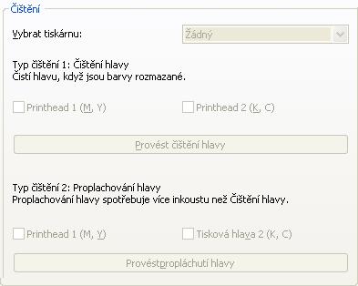 Čištění Zahájení procesu čištění pro PrintJet PRO.