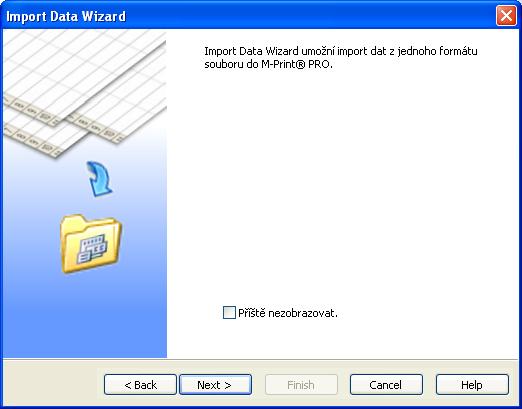 Ruční import Spustit import Při ručním importu vás při výběru parametrů importu podpoří Import Wizard.