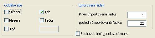 Příklad souboru s oddělovacím znakem Otevřeno v Microsoft Excel : Otevřeno v textovém editoru: Obě zobrazení ukazují dvousloupcový soubor aplikace Excel a