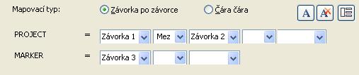 Klikněte na tlačítko pro import textů projektu na štítky. Tlačítko přepne na zobrazení.