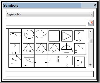 Symbol Explorer/Plotr Symbol Editor Symbol Explorer byl rozšířen o symboly plotru (*.mps) a výběrové pole pro podadresáře symbolů.
