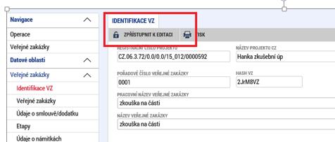 Poté se VZ přepne ze stavu Vrácena do stavu Rozpracována a je možné ji rovnou upravovat.