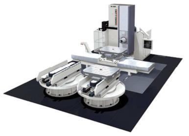 Stroj lze také pomocí výměnných stolů zakomponovat do výrobní linky. Horizontka WHQ 16 může pohybovat s obrobkem a natáčet jej pomocí os X a B.