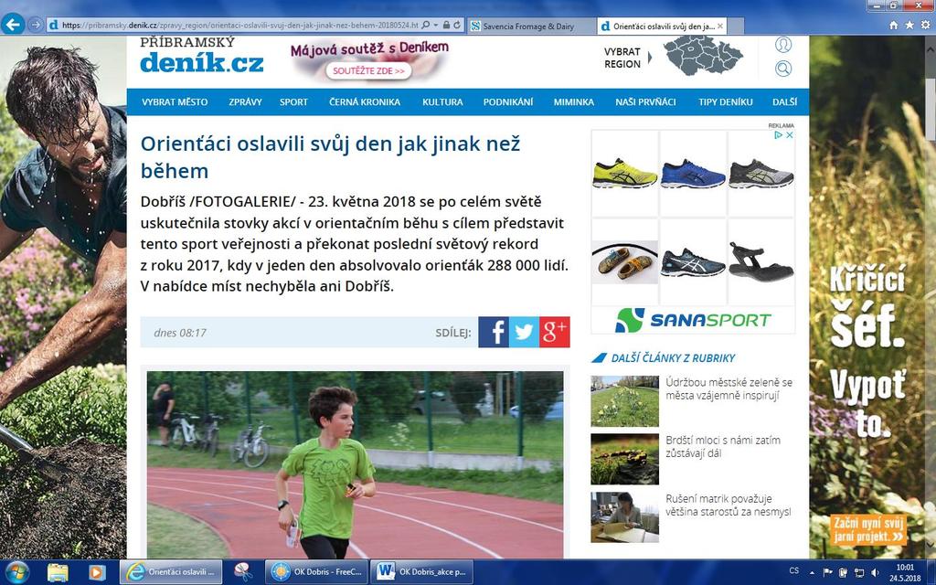 Mezi hlavní propagační akce našeho klubu patří World Orienteering Day,