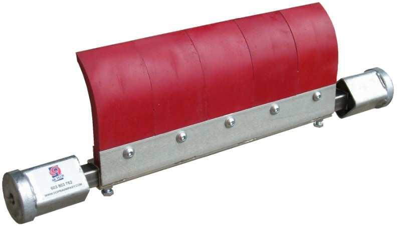 ZVOLENÉ KOMPONENTY Obr. 5 Spojky pro pryžové pásy [9] 2.3 STĚRAČ PÁSU Stěrač pásu slouží k odstraňování zbytků materiálu, které se při dopravě nalepily na pás.