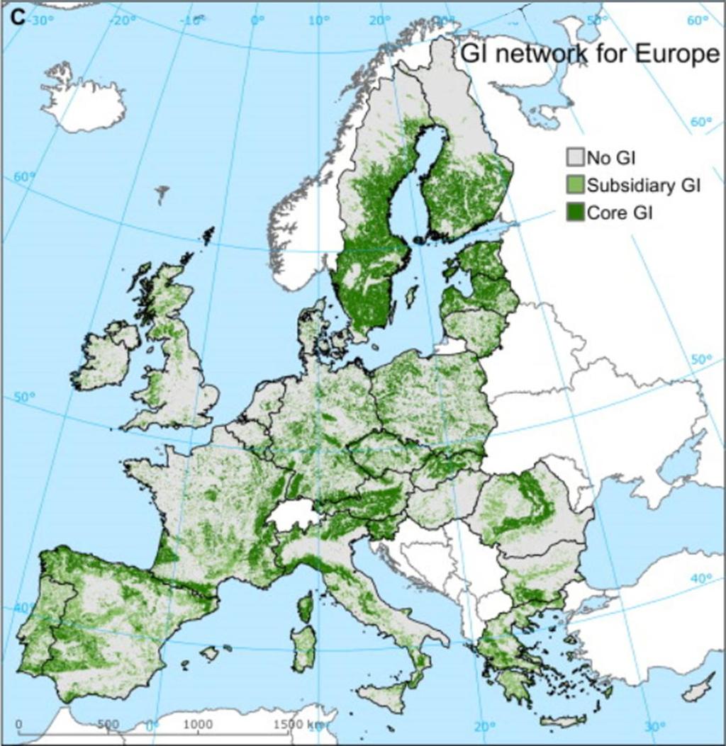 Mezinárodní ochrana krajiny Ekologické sítě: Zelená